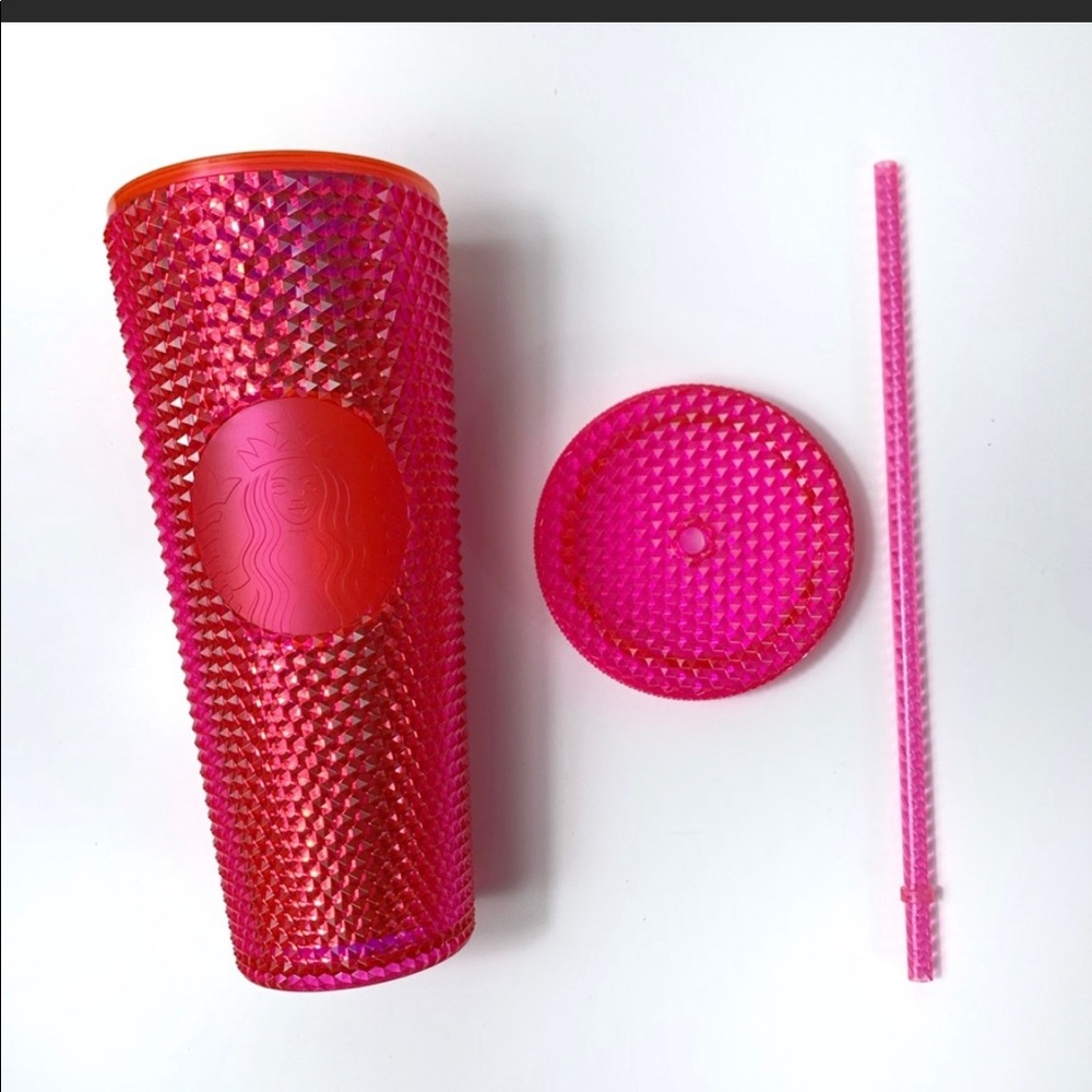 Starbucks Pink Studded Cold Cup Tumbler 24 oz New